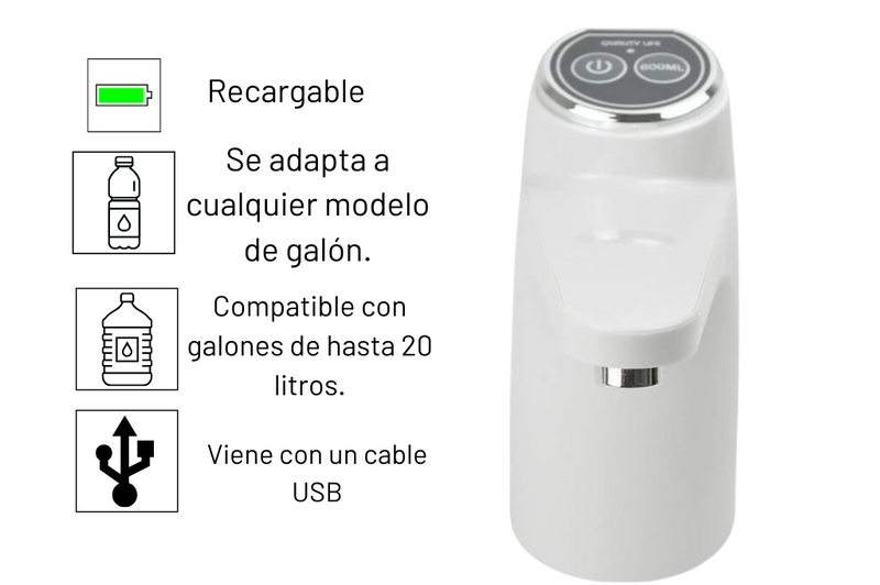 Dispensador Automático De Agua Recargable